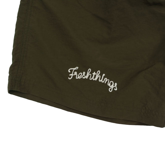 CHAIN STITCH LOGO NYLON SHORTS