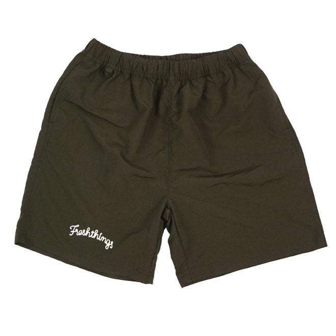 CHAIN STITCH LOGO NYLON SHORTS